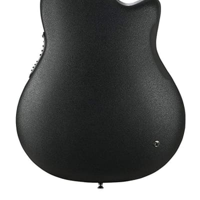 Ovation Timeless Collection 6 String Acoustic-Electric Guitar, Left, Black, Mid Depth Body (L771AX-5) image 3