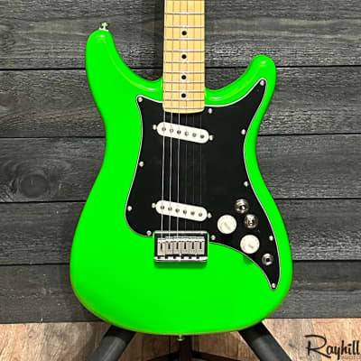 Fender Player Lead II Maple Fingerboard Neon Green MIM Electric Guitar for sale