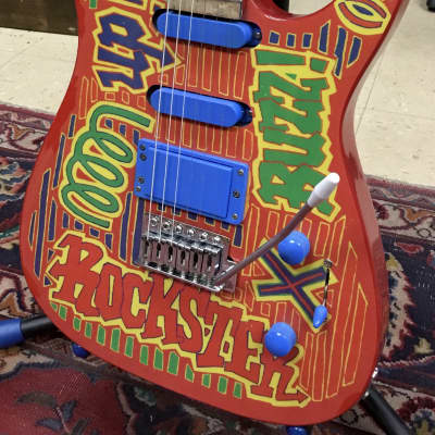 Rockster Super Strat Red Graffiti image 3