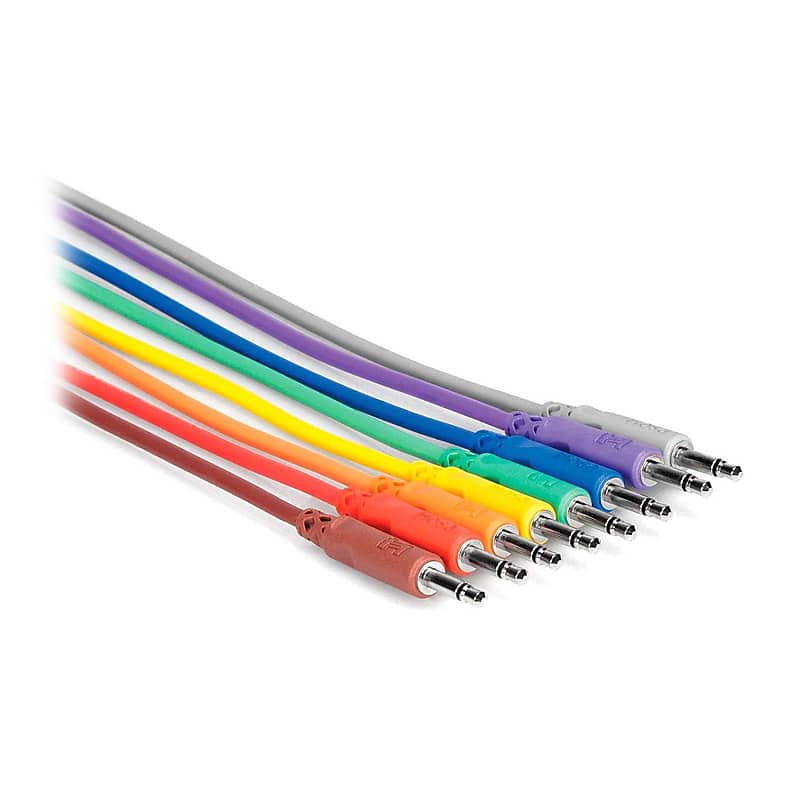 Hosa CMM-830 3.5mm TS to 3.5mm TS Unbalanced Patch Cables, 1 Foot image 1