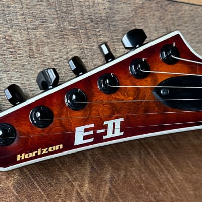 Lefty Left Handed ESP E-II Horizon FR-II Electric Guitar Tiger Eye Sunburst image 8