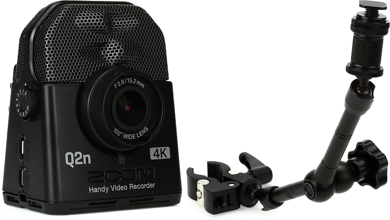 Zoom Q2n-4K Handy Video Recorder with XY Microphone  Bundle with Zoom HRM-11 Handy Recorder Mount (11 inch) image 1