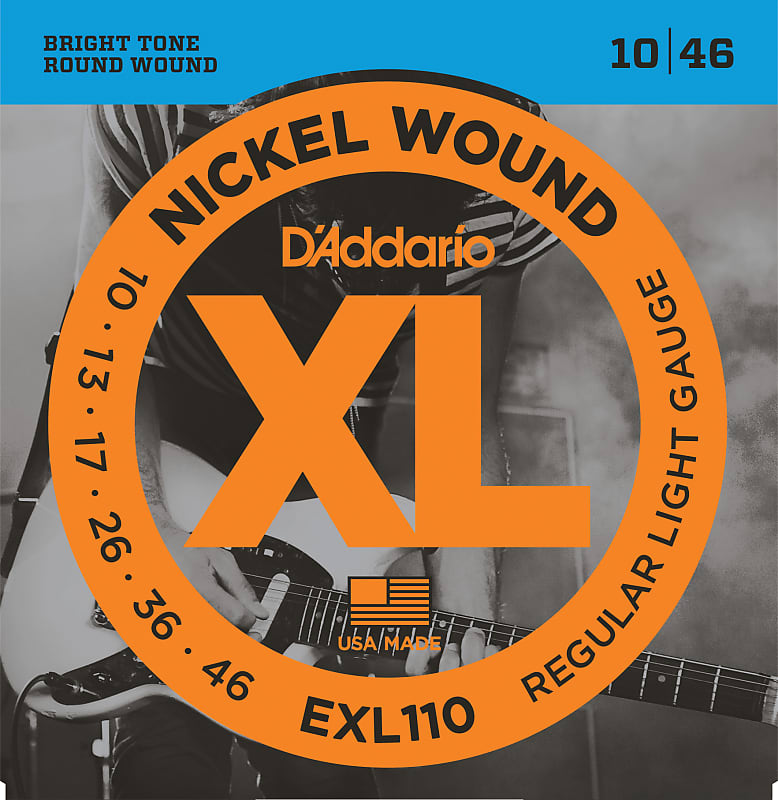 D'Addario EXL110 Nickel Wound Electric Guitar Strings, Regular Light, 10-46 image 1