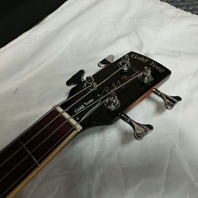 GOLD TONE PBB Paul Beard Bass 4-string resonator BASS guitar w/CASE Tobacco image 4