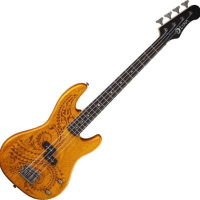 Luna Tattoo 30" Short Scale Electric Bass Guitar image 6