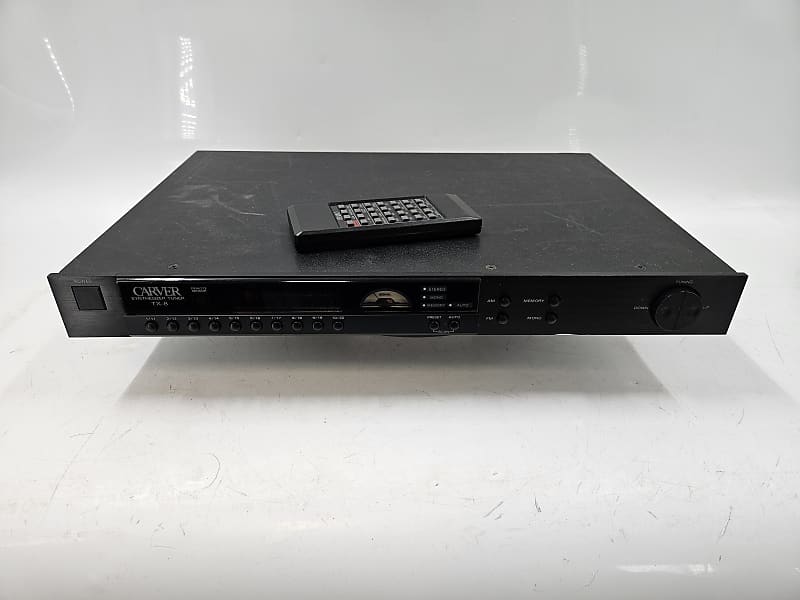 Carver TX-8 Synthesizer Stereo Tuner AM FM with Remote bundle - Tested - RV-0319  			