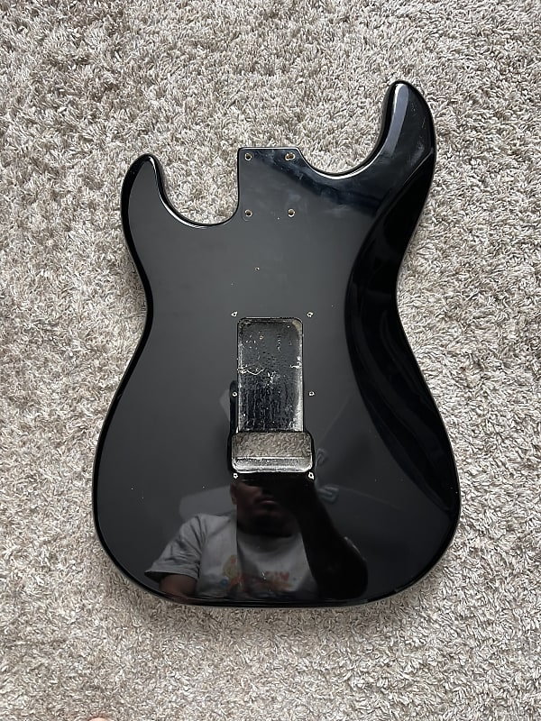 Unknown Stratocaster Body - Black image 1