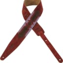 Levy's Leathers MS317ANX-BRG 2 1/2" Suede Leather Guitar Strap, Burgundy