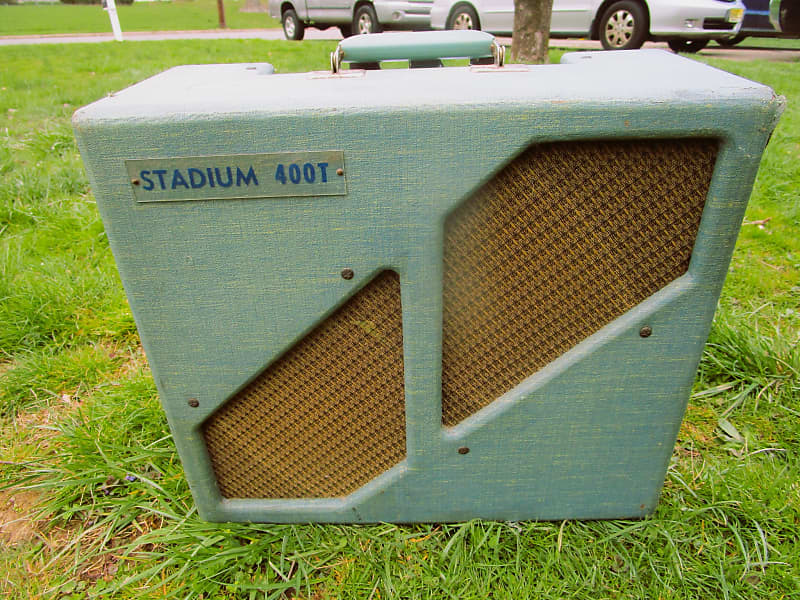 Stadium 400T Guitar Amp, 1960's, Green, 2 6"x9" Speakers, Tremolo image 1