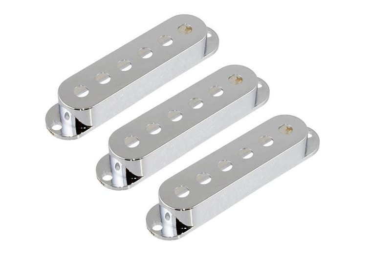 Chrome Pickup Covers for Stratocaster Set of 3 Reverb