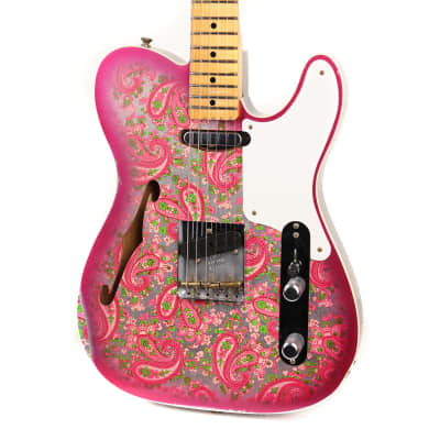Fender Custom Shop Limited Edition Double Esquire Thinline Custom Relic Aged Pink Paisley image 7
