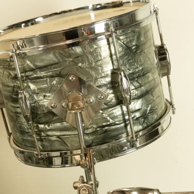 1960s Camco "Tuxedo" Sky Blue Pearl Drum Set image 15