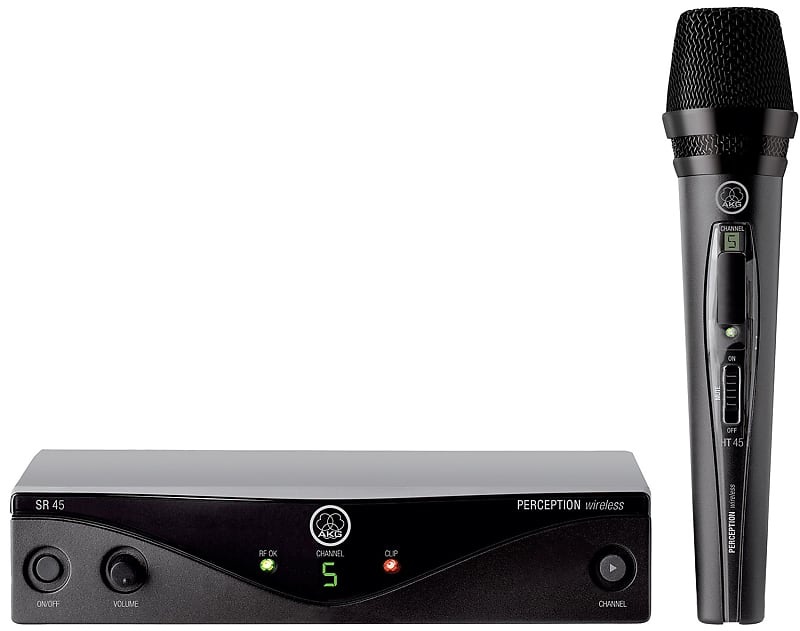 AKG Perception Wireless 45 Vocal Handheld UHF Wireless Microphone Mic System image 1