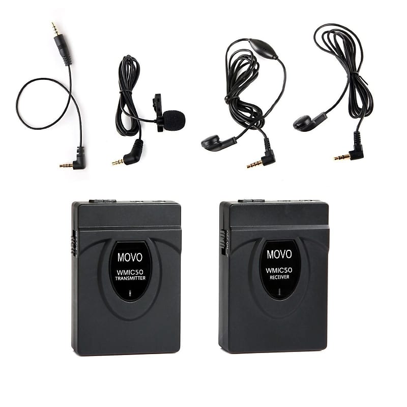 Movo WMIC50 2.4GHz Wireless Lavalier Microphone System (164-foot Range) image 1