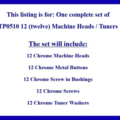 Takamine Pro Series TP0510 12 String Machine Head Set Chrome / Chrome  /  JJ325SRC-12 image 17