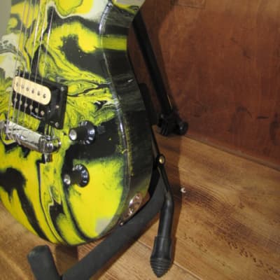 Margasa Mini Single Cutaway  "Liquid Candy" Yellow Swirl, Full-scale Guitar! image 3