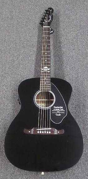 Fender® Avril Lavigne Newporter Acoustic-Electric Guitar Black