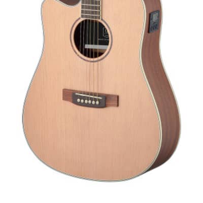 J.N GUITARS Asyla series 4/4 cutaway dreadnought acoustic-electric guitar solid spruce top left-handed model image 2