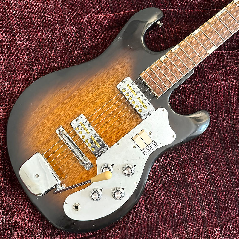 Kent Teisco 381 WG2L ET220 Electric Guitar Gold Foil Reverb