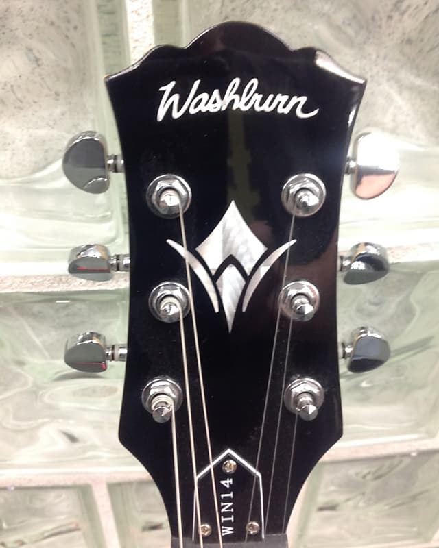 Washburn WIN14 Black Electric Guitar | Reverb