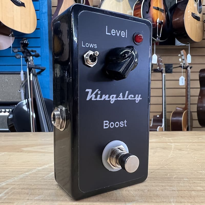 Kingsley EQ Lift Boost Black Effects Pedal Reverb
