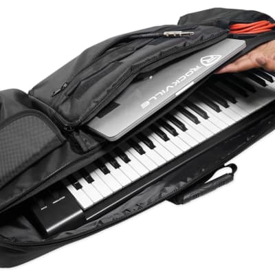 Rockville Carry Bag Case For Alesis Q49 Keyboard Controller image 4