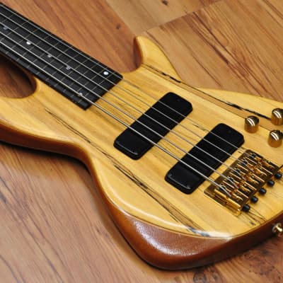 Chris Larkin Reacter 5B Fretless Spalted Maple image 5