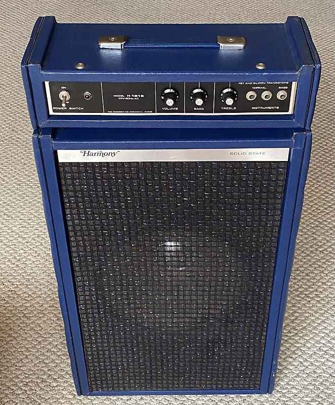 Harmony Amp tuck and roll copy 1970’s Blue image 1