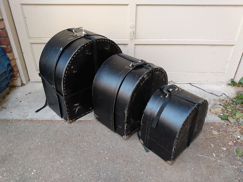 Nomad Drum Set Road Case 24 18 14 Hard Fiber Bass Tom Snare Reverb