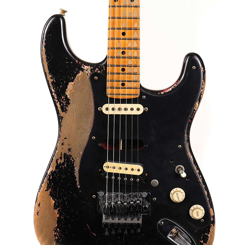 ★★Custom HardRelic Black Stratocaster★★ Fender Custom Shop ZF Stratocaster Heavy Relic Black Music