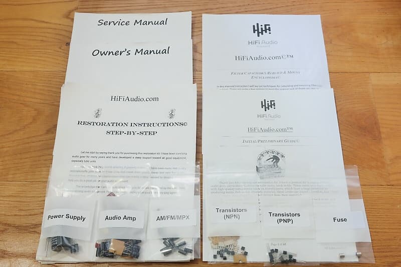 KLH model 55 restoration kit filter capacitor repair rebuild fix  			