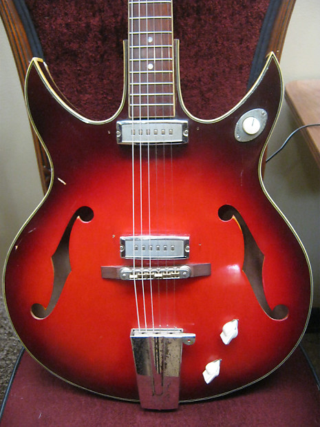 1960's Vintage Hollowbody Electric Guitar (possibly Teisco or similar) image 1