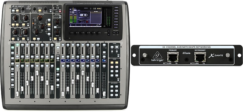 Behringer X32 Compact 40-channel Digital Mixer  Bundle with Behringer X-DANTE 32-channel Dante Expansion Card image 1