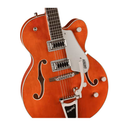 Gretsch G5420T Electromatic Classic Hollow Body 6-String Single-Cut Electric Guitar with Bigsby, Laurel Fingerboard, and Set-Neck Maple Neck (Right-Hand, Orange Stain) image 4