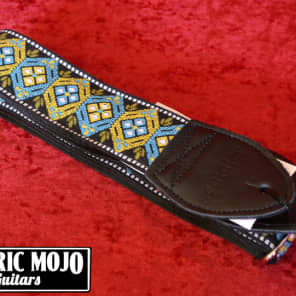 New Souldier Frank Zappa HoneyComb Blue Yellow 0300 Guitar Strap (Free Shipping) image 1