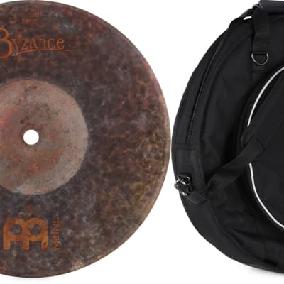 Meinl Cymbals 10 inch Byzance Extra Dry Splash Cymbal  Bundle with Meinl Cymbals Professional Cymbal Bag - 22" Black image 1