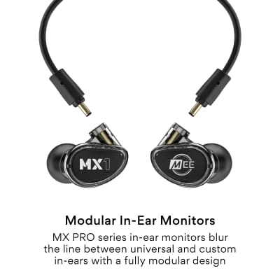 MEE Professional MX1 PRO Customizable Noise-Isolating Universal-Fit Modular Musician’s IEM (Smoke) image 2