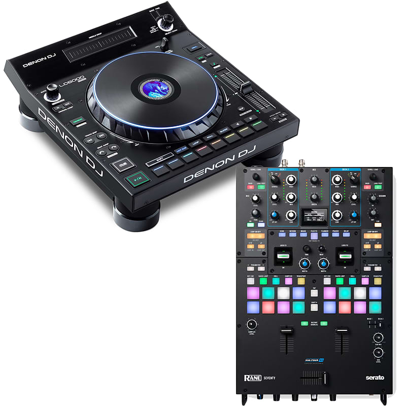 Rane Seventy 2-Channel Serato DJ Battle Mixer w/ Denon LC6000 Controller image 1