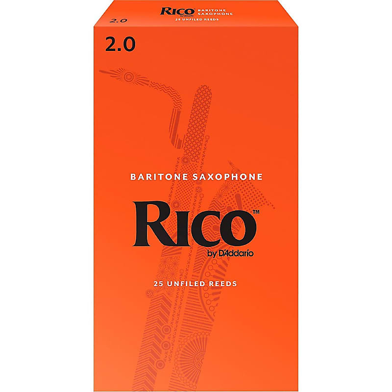 Rico Baritone Saxophone Reeds, Box of 25 Strength 2 image 1