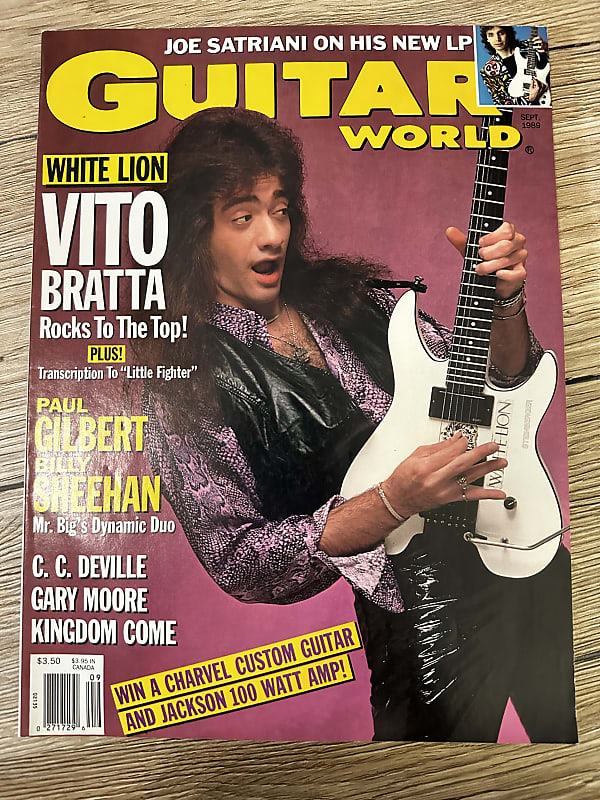 Guitar World Vito Bratta Sept 1989 Back Issue with Paul Reverb