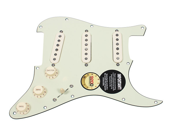 920D Custom Seymour Duncan STK-S10 YJM Fury Loaded Stratocaster Pickguard  w/ YJM Speed Volume Pot, MG/AW