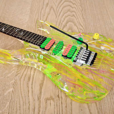 2007 Ibanez JEM 20th Anniversary Steve Vai Signature Acrylic Guitar Near Mint w/ Case & Tags image 11