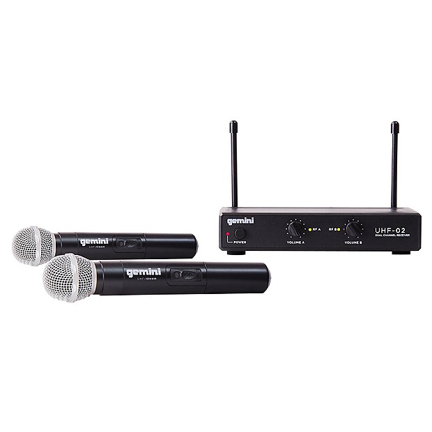 Gemini UHF-02M 2-Channel Wireless Microphone System - Band S12 image 1