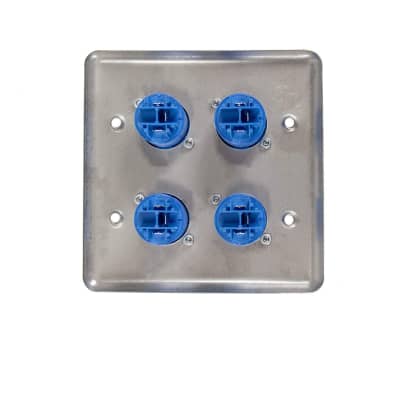 Elite Core Quad Wall Plate w/4 Power on A Connections Q-4-4PCA image 2