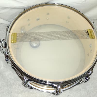 DW  PERFORMANCE Snare Drum 14" 10 lugs natural maple lacquer image 12