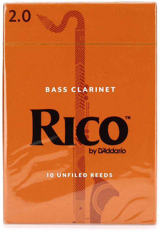 D'Addario REA1020 Rico Bass Clarinet Reed - 2.0 (10-pack) image 1