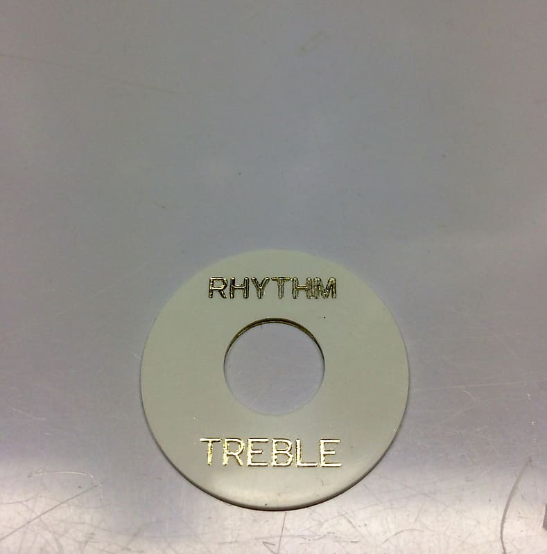 Epiphone Les Paul Toggle Switch Washer Poker Chip White/Gold Reverb