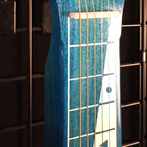 Morrell Joe Morrell Pro Series 6-String Lap Steel Guitar Transparent Blue USA image 8