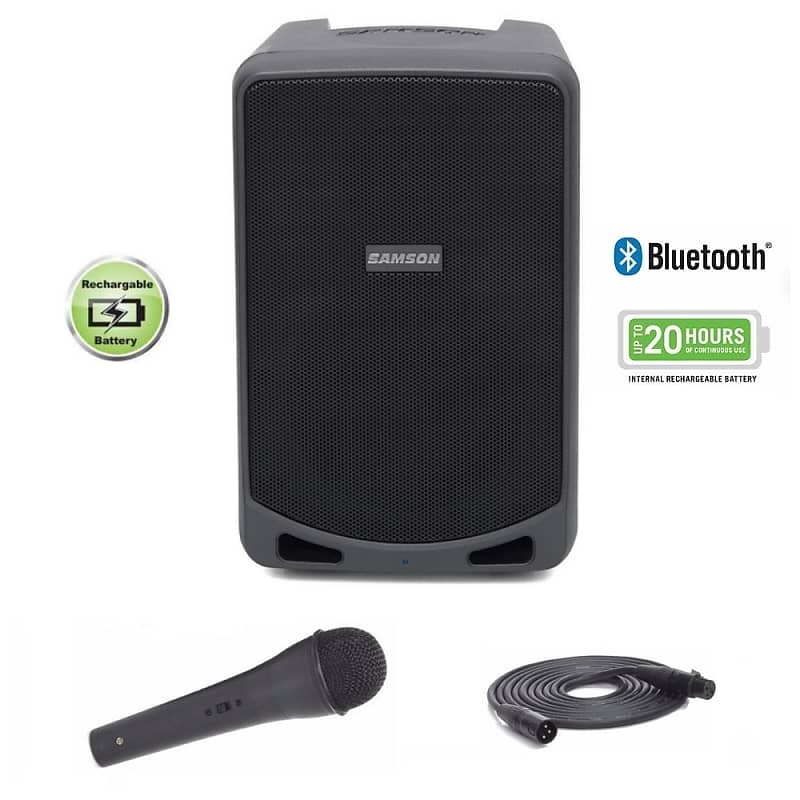 SAMSON EXPEDITION XP106 Portable 20 Hour Rechargeable Bluetooth Wired Mic PA System image 1