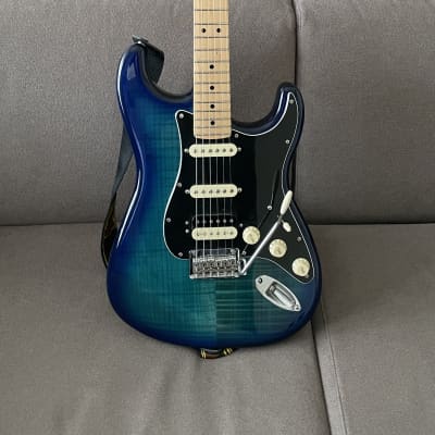 Fender Stratocaster Player HSS Blue Burst with locking tuners for sale